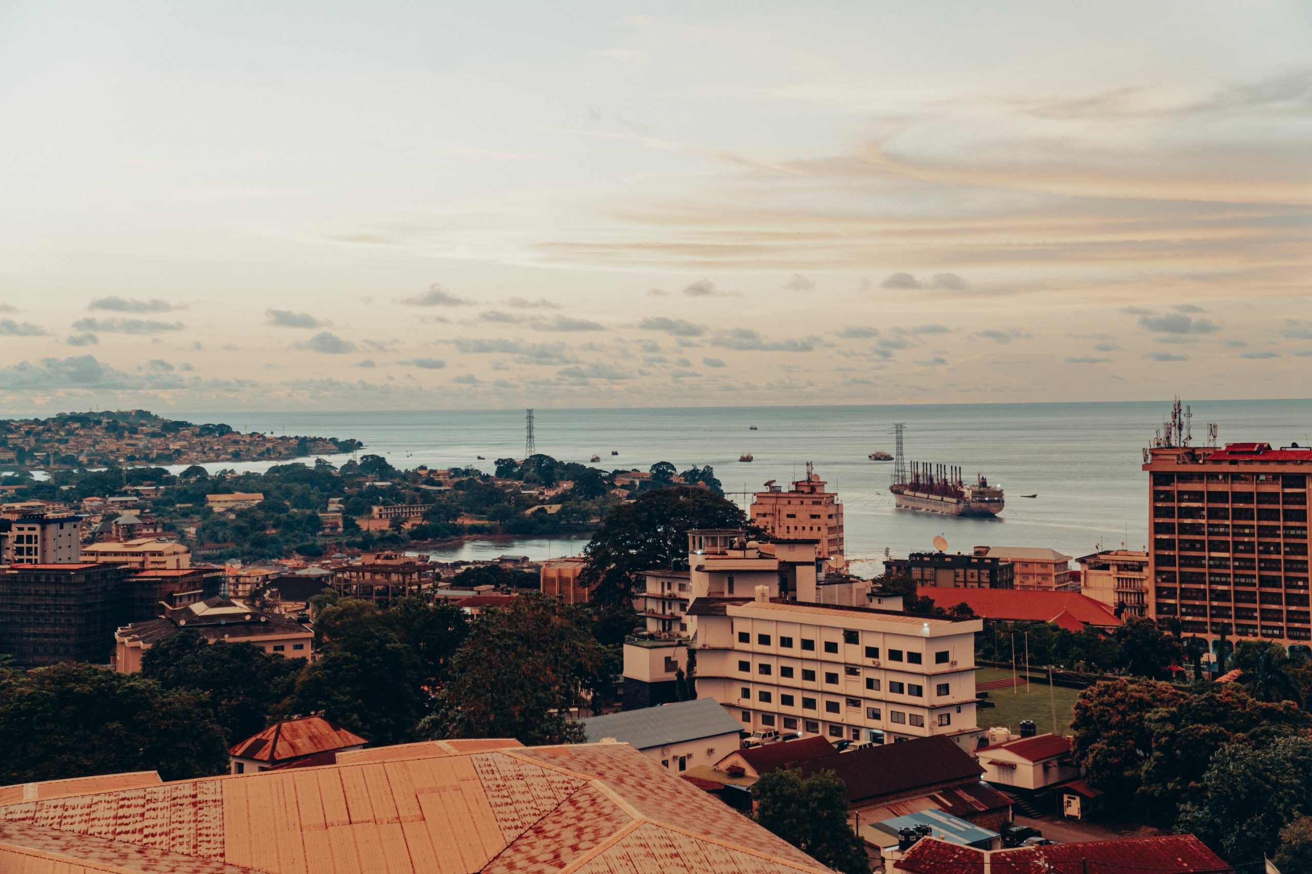 Image of Freetown from top of building.