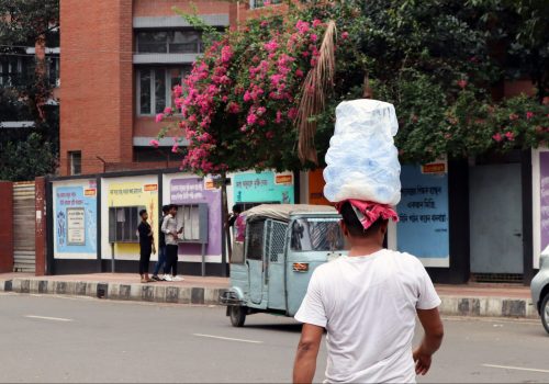 Image of street in Dhaka, Bangladesh, where we announced the first Chief Heat Officer in Asia.