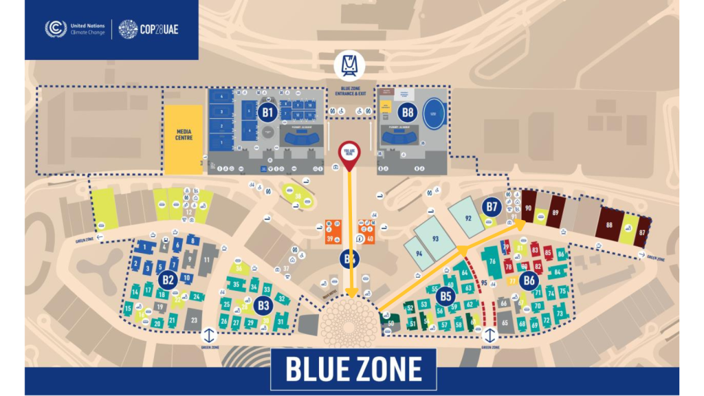 Map of the COP28 Blue Zone.