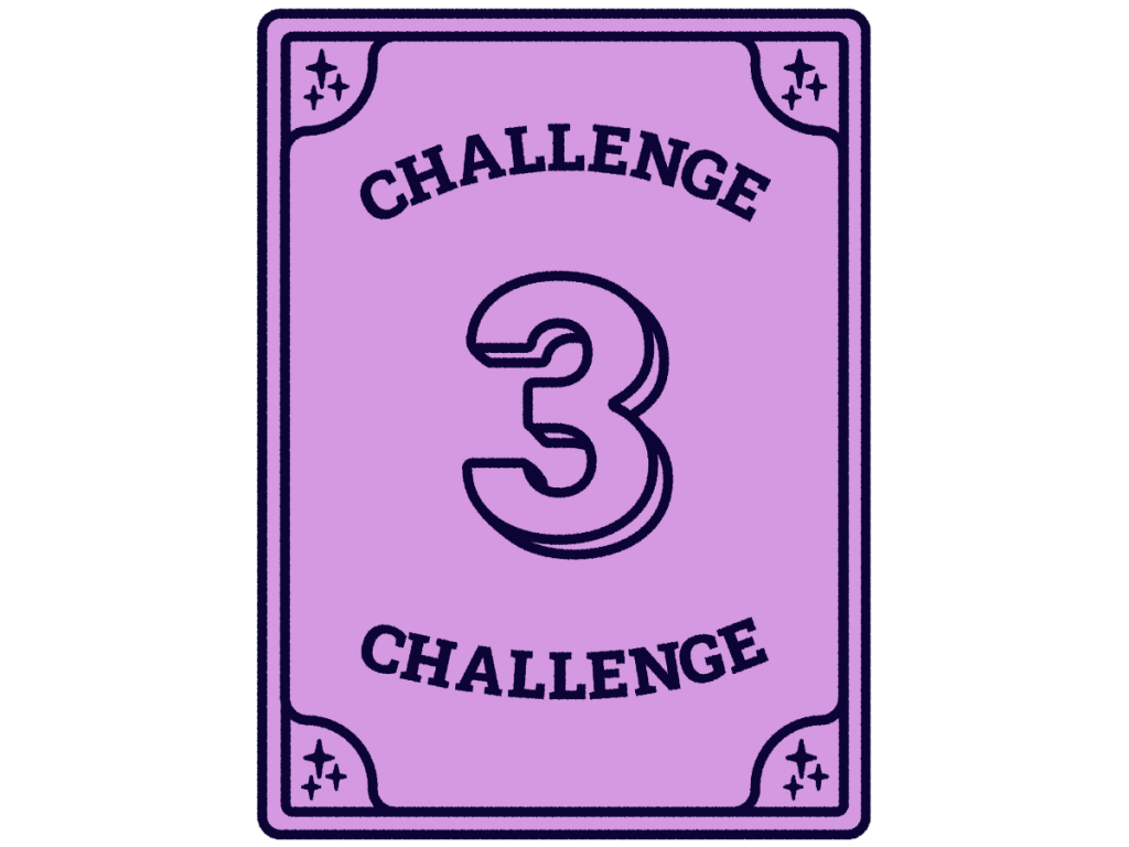Challenge 3 of the Gaming for Climate Action report. Purple background with number 3. 