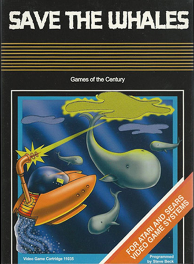 Image of the cover of Save the Whales video game.
