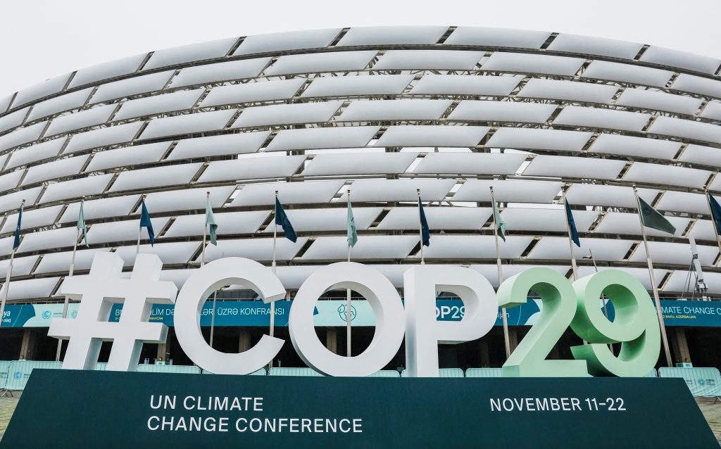 A general view at the United Nations climate change conference COP29 venue in Baku, Azerbaijan November 14, 2024.